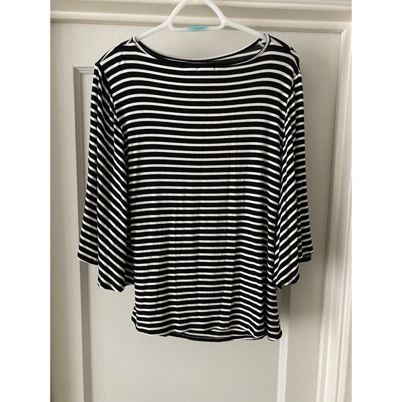 dstudio striped stretch tunic top with waist tie - Picture 3 of 8